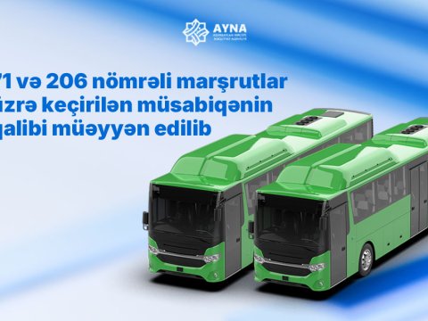 Daha iki marşrut xətti üzrə avtobuslar yeniləndi