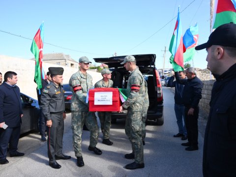 Şəhid Elçin Quliyev Suraxanıda dəfn edildi - FOTOLAR