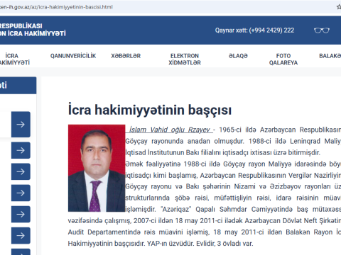 İcra Hakimiyyəti İslam Rzayevi hələ də icra başçısı postunda “görür” - FOTO