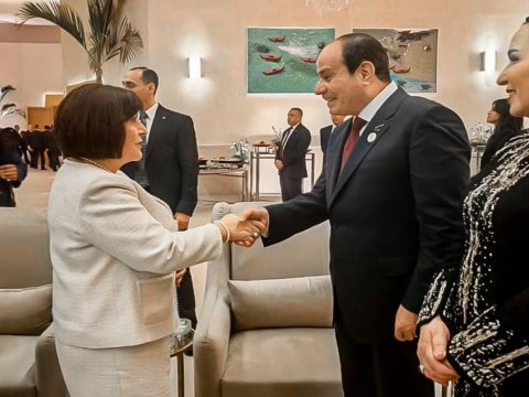 Sahibə Qafarova Böyük Misir Muzeyinin açılışında - FOTO