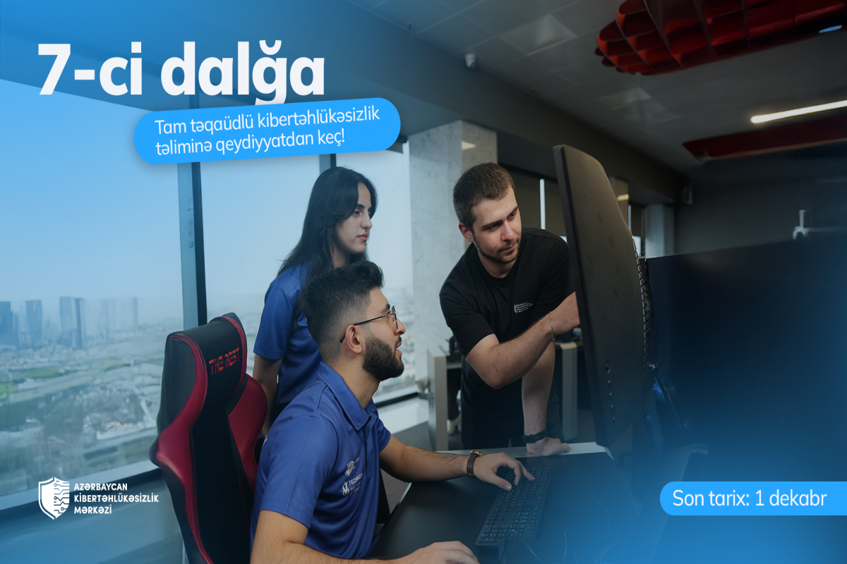 Azərbaycan Kibertəhlükəsizlik Mərkəzinin yeni təlim proqramına qeydiyyat başladı