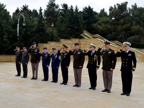 ABŞ-ın Oklahoma Milli Qvardiyasının nümayəndə heyəti Bakıda - FOTO