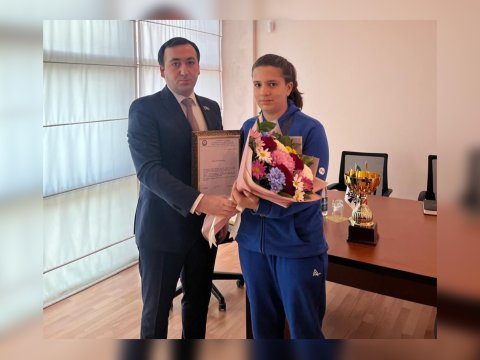 Mahir Süleymanlı Avropa çempionu ilə görüşdü