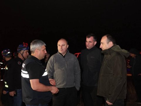 Gürcü nazir qəza yerində - FOTO