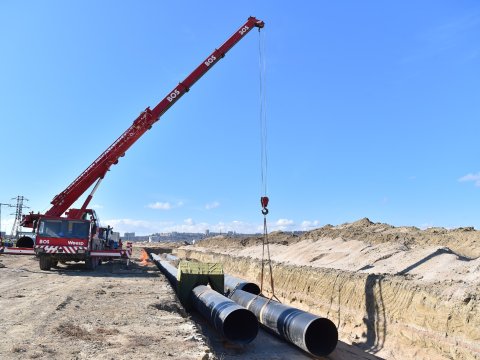 Zığ-Hövsan kanalizasiya kollektoru tikilir - VİDEO