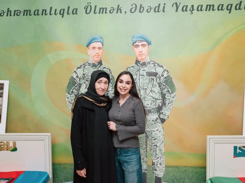 Leyla Əliyeva şəhid qardaşların ailəsini ziyarət etdi - FOTOLAR