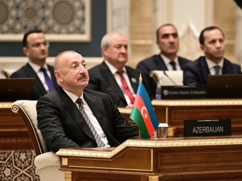 İlham Əliyev Beynəlxalq Mükafatın təqdimat mərasimində - FOTO