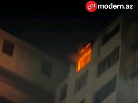 Bakıda binada yanğın - Hadisə yerindən yeni GÖRÜNTÜLƏR