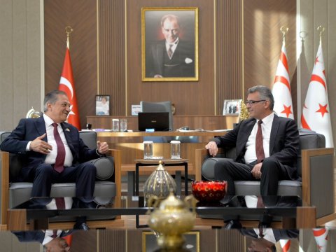 Cavanşir Feyziyev Şimali Kiprin yeni prezidenti ilə görüşdü - FOTO