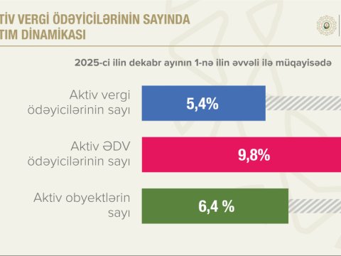 Aktiv vergi ödəyicilərinin sayı SAYI