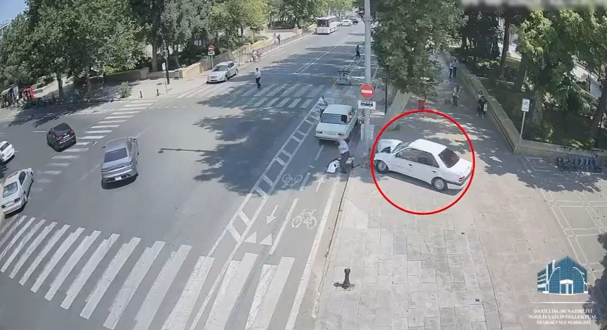 Piyadalar ölümdən son anda xilas oldular - ANBAAN VİDEO