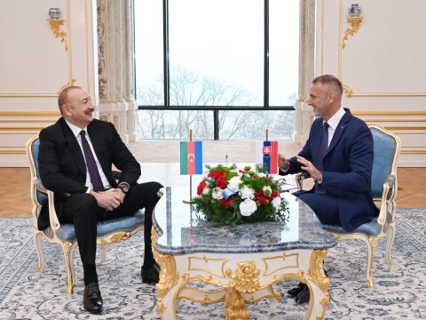 İlham Əliyev&nbsp;Slovakiya Milli Şurasının sədri görüşdü - FOTO