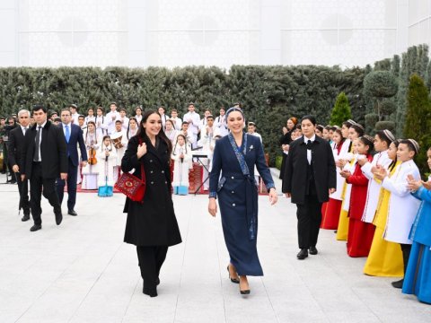 Leyla Əliyeva Türkmənistanda - FOTOLAR