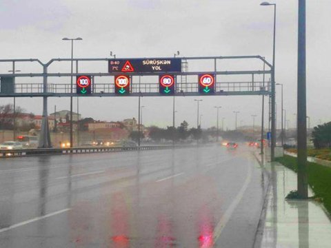 Aeroport yolunda sürət həddi endirildi 