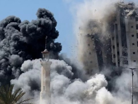 Qəzzada&nbsp;dəhşətli fırtına - 22 bina uçdu