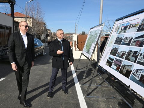 Prezident Kərkicahan qəsəbəsində...&nbsp; - FOTO