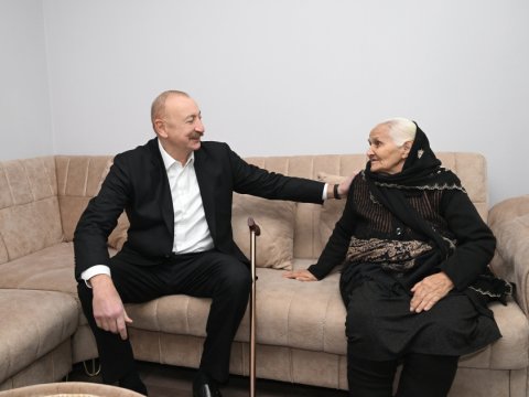 Prezident Kərkicahan qəsəbəsində...&nbsp; - FOTO