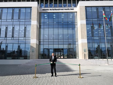 Prezident Qarabağ Universitetində yeni binanın AÇILIŞINDA