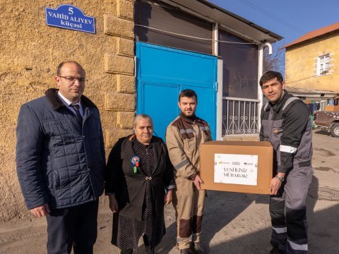 Daşkəsəndə şəhid ailələrinə bayram sovqatları verildi - FOTO