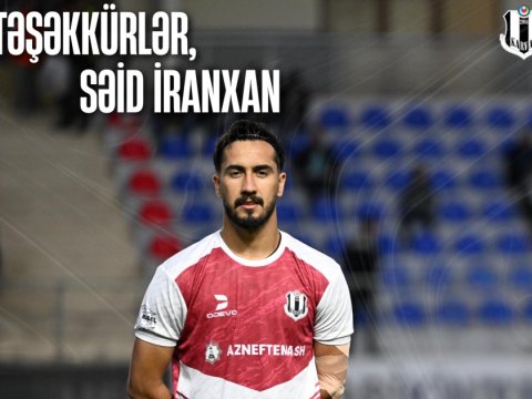Azərbaycan klubu iranlı futbolçu ilə yollarını ayırdı