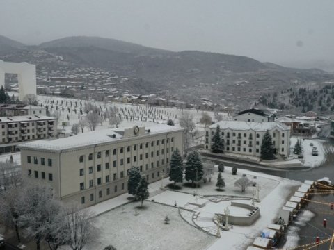 Xankəndiyə ilk qar yağdı&nbsp;- FOTOLAR