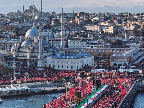 Türkiyədə yarım milyon nəfərlik aksiya - FOTOLAR
