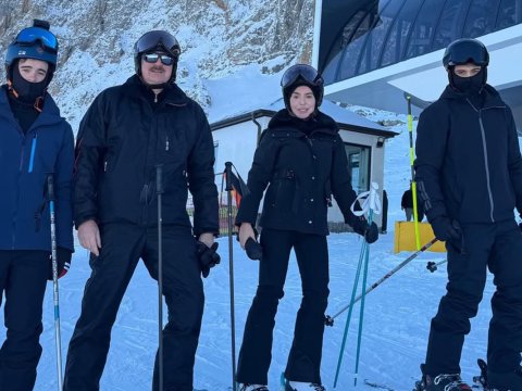 Prezident ailəsi ilə birgə Şahdağda - FOTOLAR