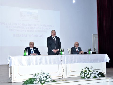 Ağsuda&nbsp;hesabat yığıncağı - FOTO