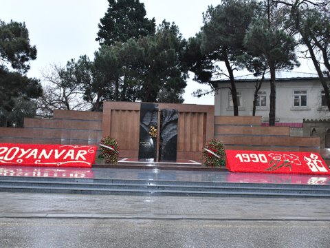 Abşeronda 20 Yanvar faciəsi qurbanları anıldı&nbsp;- Fotolar