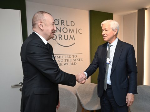 İlham Əliyev Ceymi Daymonla&nbsp;görüşdü - FOTO