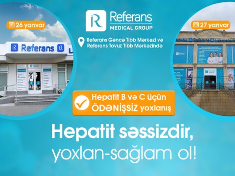 Gəncə&nbsp;və Tovuzda ödənişsiz Hepatit müayinələri keçiriləcək