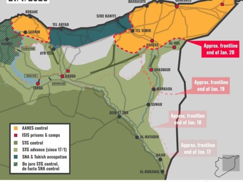 Suriyada kürdlərin nəzarət etdiyi ərazi 80% azalıb