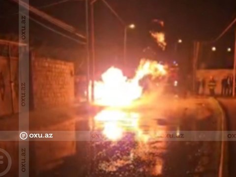 Mehdiabadda qəza yanğına səbəb oldu - Qəsəbə qazsız qaldı