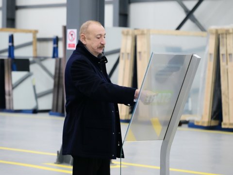 Prezident Sumqayıtda zavodun&nbsp;açılışında - FOTOLAR