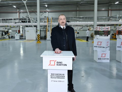 Sumqayıtda karton və qutu&nbsp;taralarının istehsalı müəssisəsinin açılışı oldu