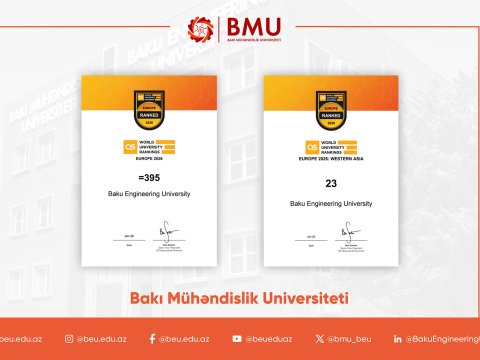 BMU &ldquo;QS Avropa 2026&rdquo; reytinqində 96 pillə irəliləyib - FOTO