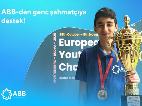 ABB-dən gənc şahmatçı Xaqan Əhmədə dəstək!