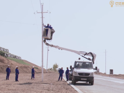"Azərişıq" Cəbrayıl və Xankəndinin elektrik şəbəkəsini yeniləyir - VİDEO
