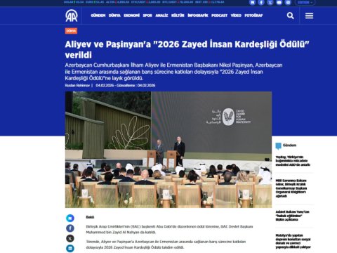 İlham Əliyevin Əbu-Dabu səfəri dünya mətbuatında - FOTOLAR