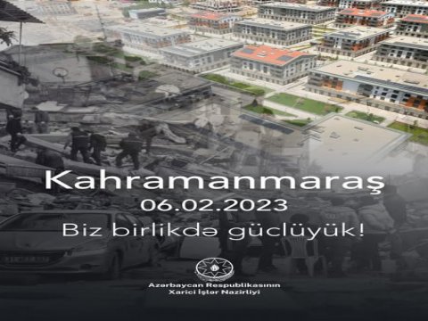 Azərbaycan&nbsp;Türkiyənin yanındadır, bu ağrını öz ağrısı kimi bölüşür