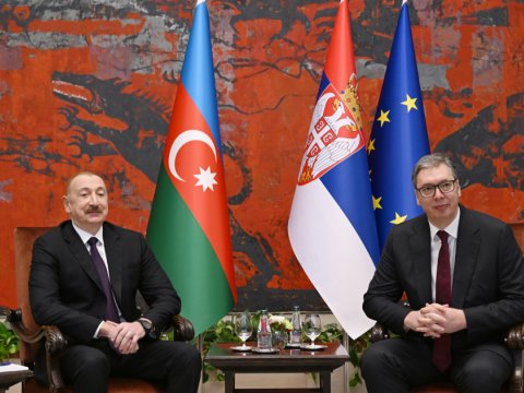 İlham Əliyevlə Vuçiç arasında ikitərəfli görüş BAŞLADI