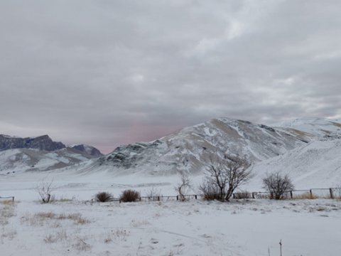 Daşkəsənlə Şahdağda qar yağır - Faktiki hava