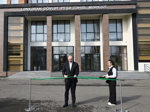 Prezident Lənkəranda açılışda - FOTO