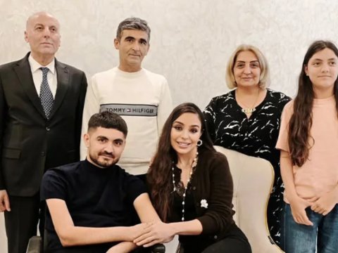 Leyla Əliyeva Vətən müharibəsi qazisi ilə görüşüb