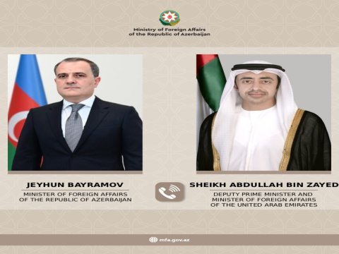 Azərbaycan və BƏƏ XİN başçıları bölgədəki vəziyyəti müzakirə edib&nbsp;