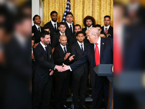 Messi Ağ evdə Trampla görüşdü