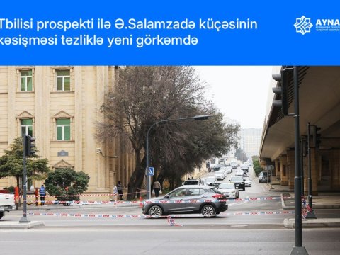Paytaxtın bu prospektində hərəkət sxemi dəyişir