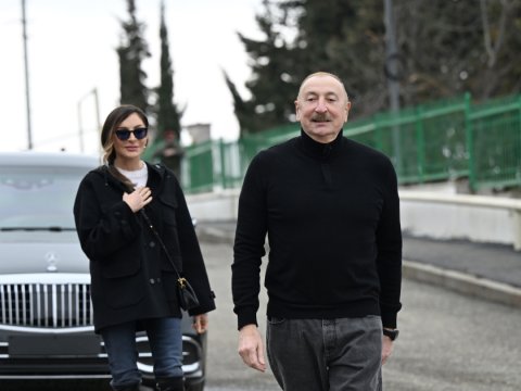 Prezident və birinci xanım Xocavənddə... - FOTOLAR