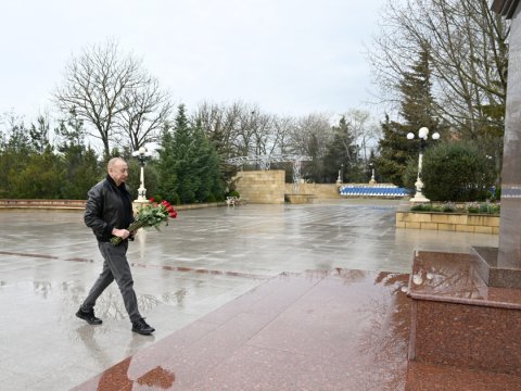 Prezident Şamaxıya gedib - FOTOLAR