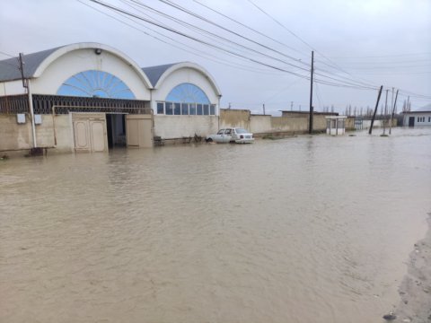 Xaçmazda 33 kəndi su basıb - FOTOLAR